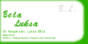 bela luksa business card